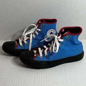 Converse Chuck Taylor All Star High Top Blue Leopard‎ Print Womens 6 Mens 4
